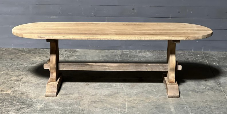 Large French Bleached Oak Farmhouse, Farmhouse Dining Bench