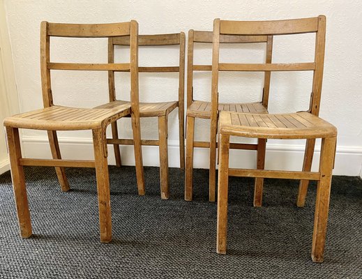 Vintage Stacking Dining Chairs Set Of, Vintage Dining Chairs Set Of 4