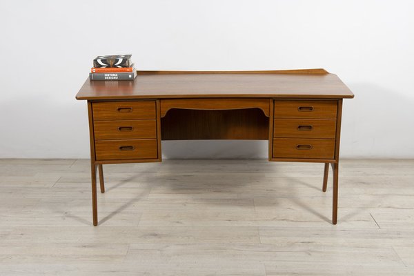 Mid Century Teak Desk by Svend Age Madsen for H.P. Hansen 1960s