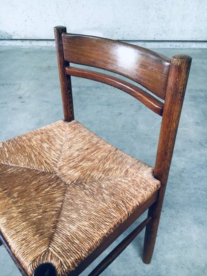 Mid-Century Belgium Wengé & Paper Cord Dining Chairs, 1960s, Set of 6 for  sale at Pamono