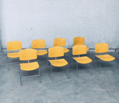 Max Stacker Conference Office Chairs by Steelcase Strafor 1980s Set of 8
