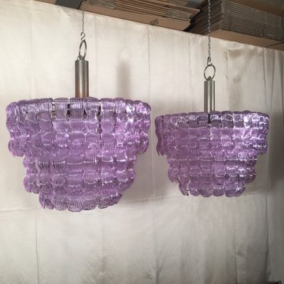 Italian Handmade Murano Glass Chandeliers 1960s Set Of 2 For Italian Handmade Murano Glass Chandeliers 1960s Set Of 2 1