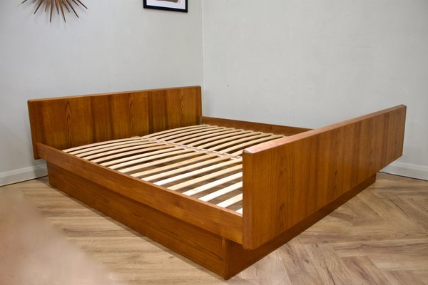 Mid Century Danish Teak Platform Bed, Teak Twin Bed Mobler
