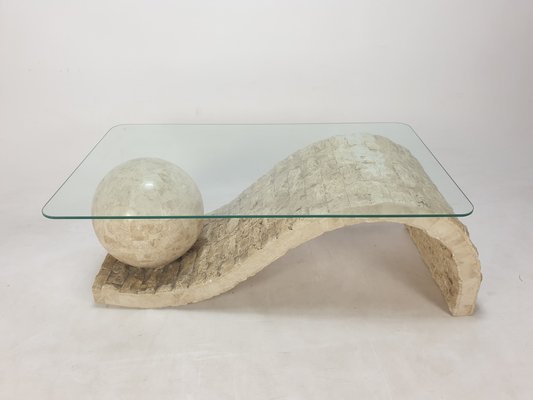 Rock glass online coffee table