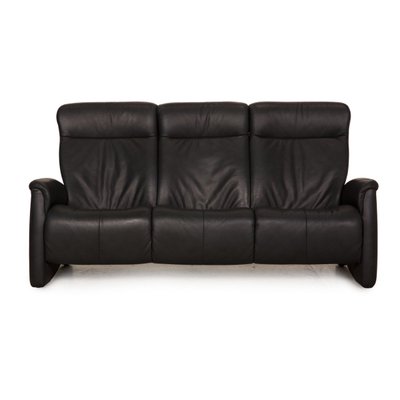 Anthracite Leather 3 Seater Sofa From, Leggett And Platt Leather Sofa Bed