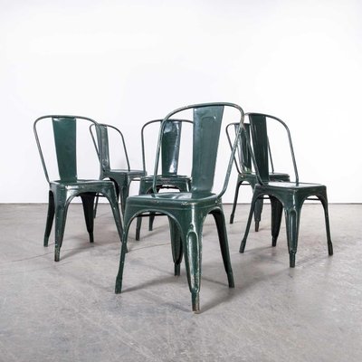 Model A Dining Outdoor Chairs from Tolix 1950s Set of 6
