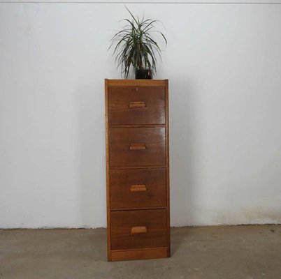 Mueble archivador vintage de madera en venta en Pamono
