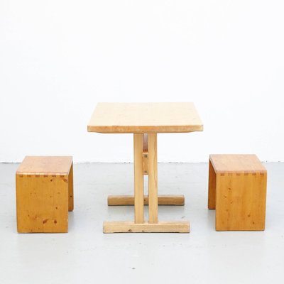 Mid Century Table Stools By Charlotte Perriand For Les Arcs Mid Century Table Stools By Charlotte Perriand For Les Arcs 1