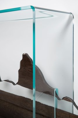 Italienische The Mountain Altar Konsole aus Glas & Nero Holz von Lea Chen für VGnewtrend bei Pamono kaufen