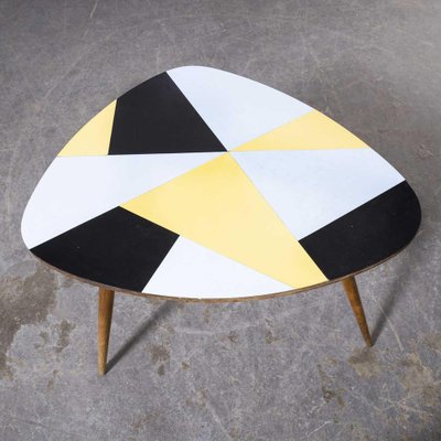 French Colourful Geometric Side Table 1950s for sale at Pamono