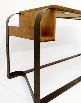 Wrought iron 2024 and wood desk
