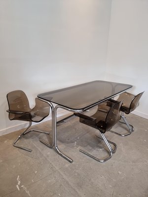 Vintage chrome dining table deals