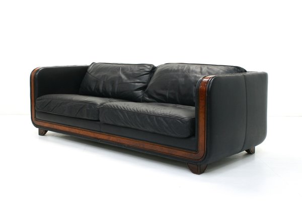 Leather Sofa By Alberto Nieri, Elba Leather Sofa In Brown By Natuzzi