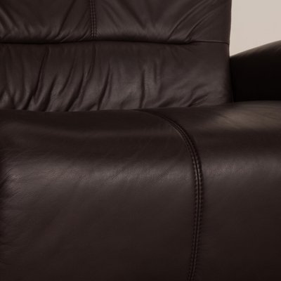 Dark Brown Leather Model 4581 2 Seat, Dark Brown Leather Sleeper Sofa