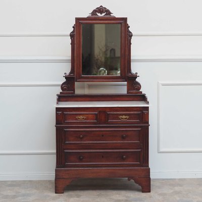 Art Novueau Dressing Table With Drawers, Antique Vanity Table With Drawers