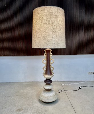 Large Italian Amphora Ceramic Floor Lamp 1950s