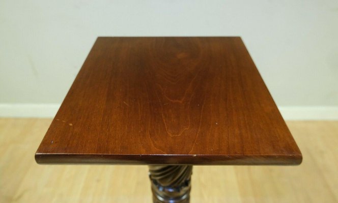 Walnut Parquetry Coffee Table with Reversible Chess Board-06