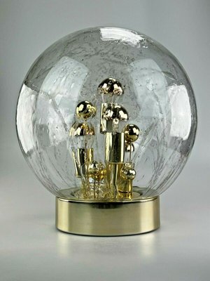 Mid-Century Space Age Glaskugel Tischlampe von Doria Leuchten bei Pamono kaufen