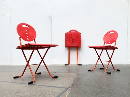 Vintage Italian Postmodern Charlie Folding Chair by Carlo Bimbi 