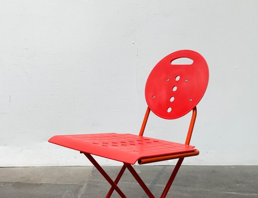 Vintage Italian Postmodern Charlie Folding Chair by Carlo Bimbi 