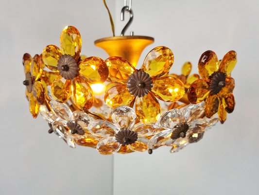 Vintage Glass Flower Ceiling Light, Vintage Glass Ceiling Light Fixture Cover