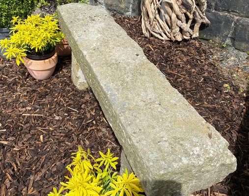 Sandstone garden bench seat sales