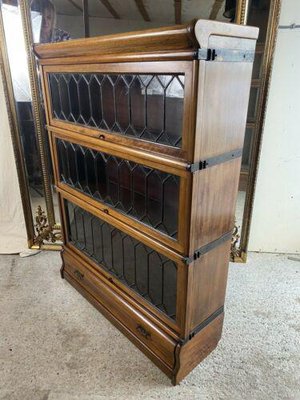 Antique Solicitor Barrister Bookcase In, Art Metal Barrister Bookcase