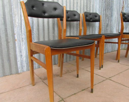 Mid Century Black Vinyl Dining Chairs Set Of 4 Mid Century Black Vinyl Dining Chairs Set Of 4