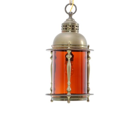 A Patinated Brass Lantern A Patinated Brass Lantern
