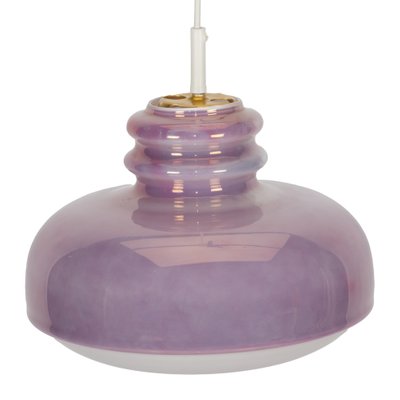Purple Glass Pendant Lamp from Peill 