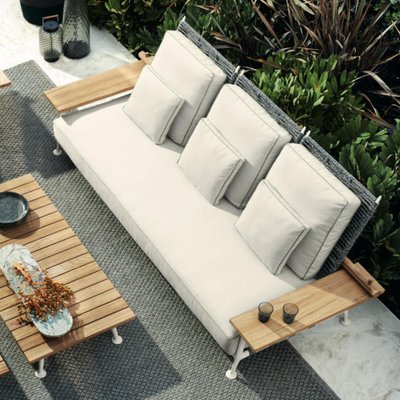 Steel outdoor sofa discount