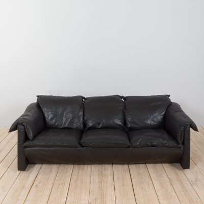 Black Aniline Leather Sofa By Niels, What Is Aniline Leather Sofa