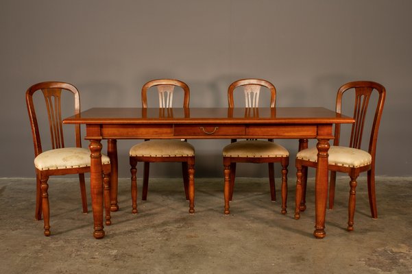 Cherry wood dining table discount