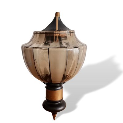 Vintage Art Nouveau Style Brass Cherub Lamp 1960s