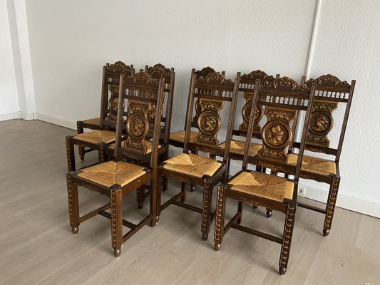 French Breton Dining Room Set 1960 Set of 11