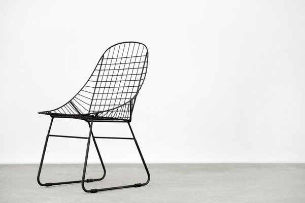 Scandinavian Mid Century Modern Minimalist Black Wire Prototype