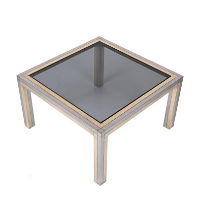 Chrome and glass square coffee table online