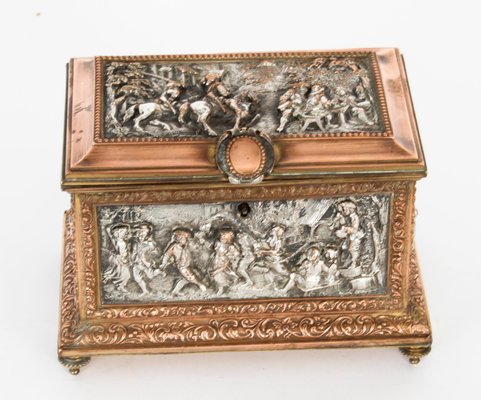 Boîte à Bijoux En Bronze Massif CARON Paris – Motif Cheval – Pièce Vintage