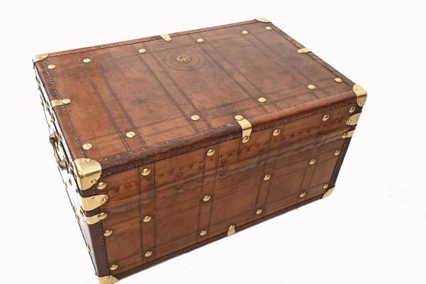 Vintage Luggage Trunk Case in Leather 
