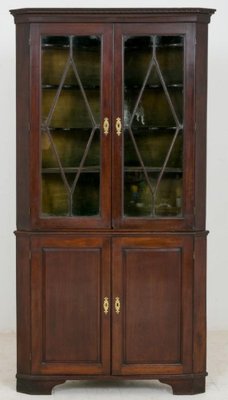 Mahogany corner 2024 display cabinet