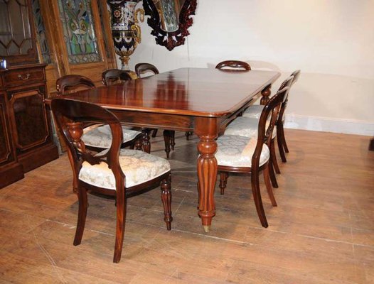 Victorian Mahogany Dining Table Set For, Victorian Spoon Back Dining Chairs Uk