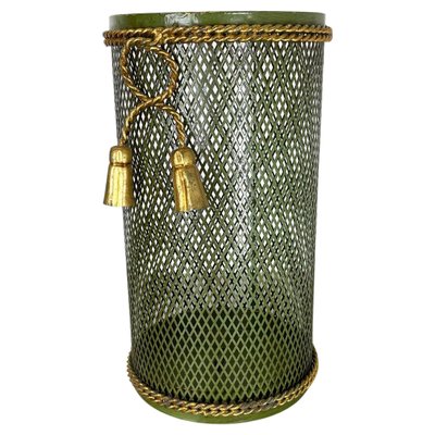 Hollywood Regency Gilded Metal Umbrella Stand by Li Puma, Firenze, Italy,  1950s for sale at Pamono