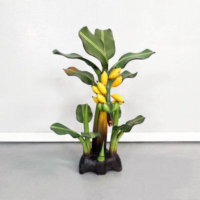 Moderne italienische Mid-Century Holzskulptur einer Bananenpflanze, 1950er  bei Pamono kaufen