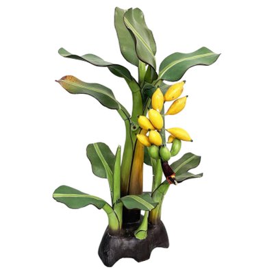 Mid-Century Italian Modern Wooden Sculpture of a Banana Plant, 1950s for  sale at Pamono