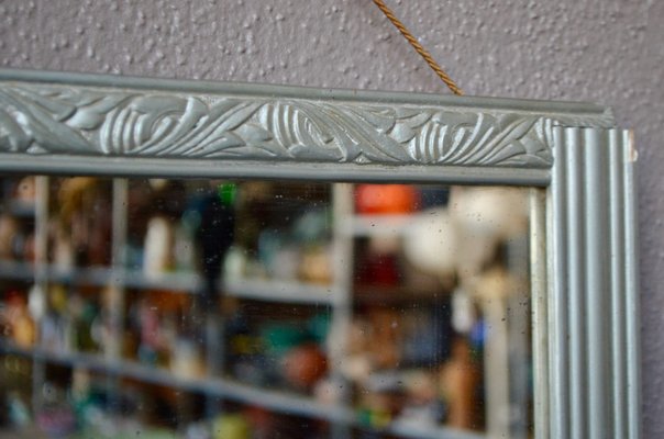 Espejo Art Déco plateado en venta en Pamono