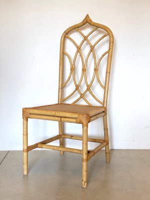 Wicker and Bamboo Chair, 1970s for sale at Pamono
