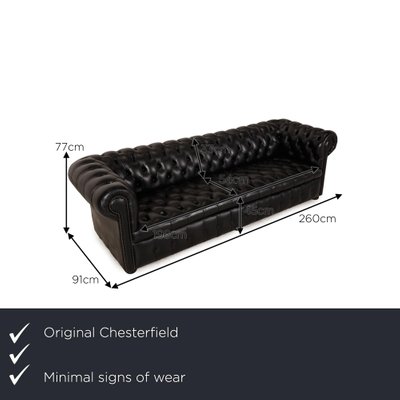 Four Seater Chesterfield Sofa, Black Leather Chesterfield Sofa 2 Seater