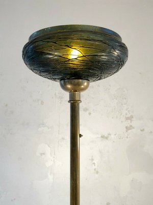 Bronze and Bohemian Glass Lamp from Pallme Koenig 1900s for