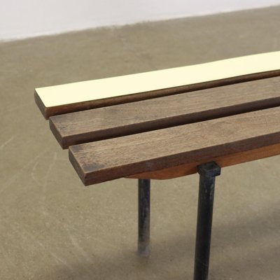Teak Formica Bench 1960s For At, Bench With Mirror And Hooks In Revit