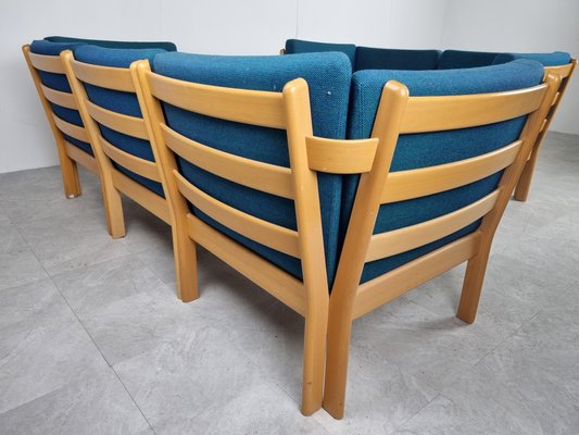 GE280 Modular Sofa by Hans Wegner for Getama, 1980s, Set of